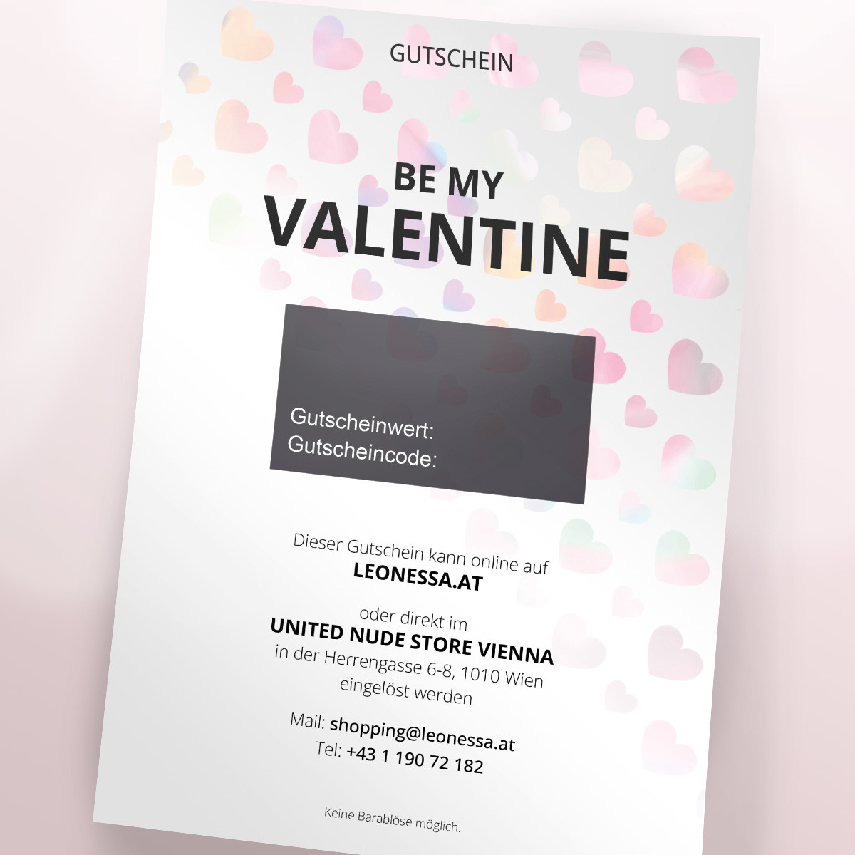 Our customizable Valentine's Day Voucher – the perfect gift