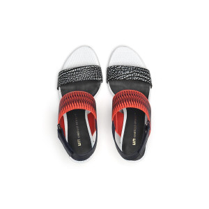 Zink Slingback Mid Black and White Mix + Neon Red