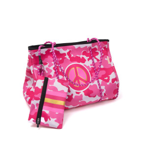 Mooilo Beach Bag L Camouflage Pink